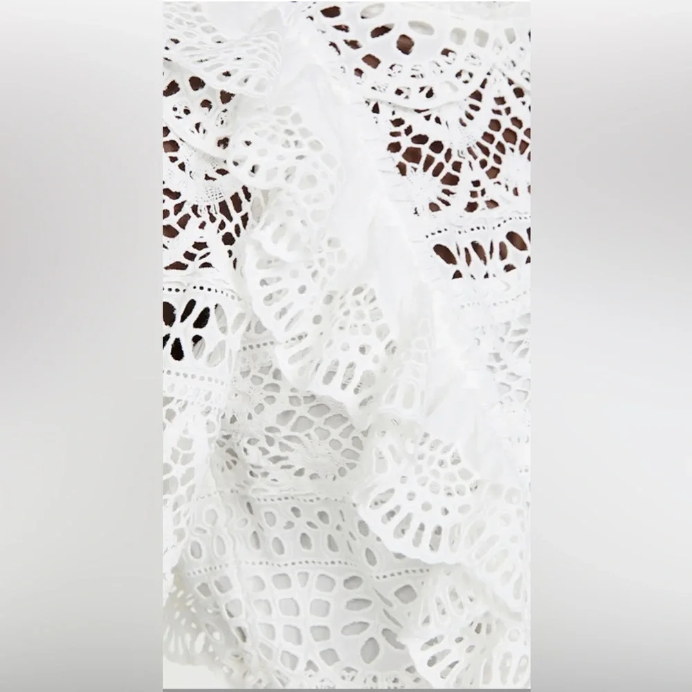 NWT Sea New York Patrizia Lace Open Back Mini Dress in White Size 6 - Picture 6 of 15